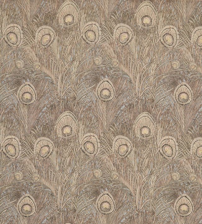 Hera Feather in Vintage Velvet Fabric by Liberty Pewter
