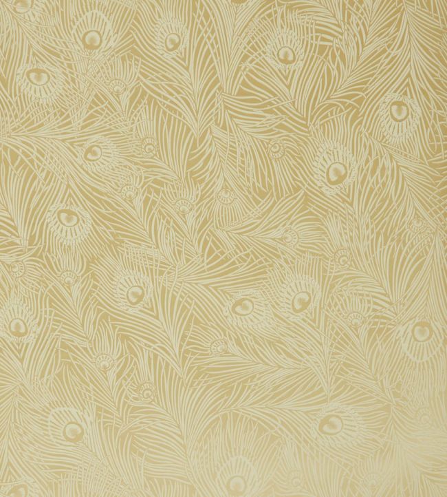 Hera Plume Wallpaper by Liberty Pewter Gold