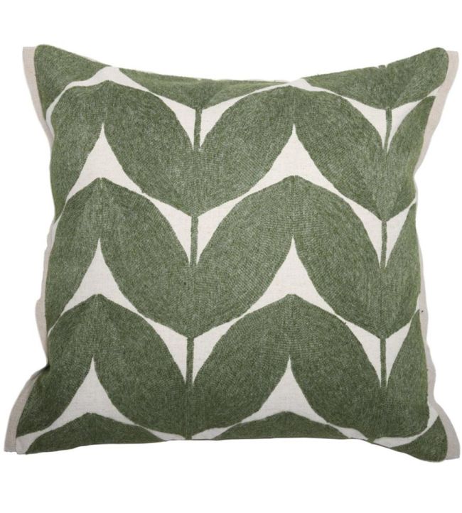 Herbes Folles Cushion 45 x 45cm by Maison Casamance Olive