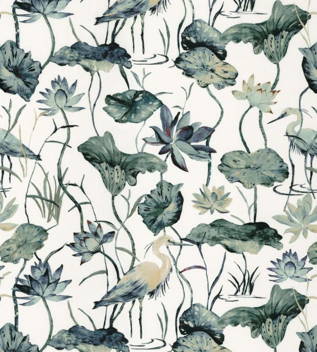 Heron Fabric by Camengo Azur