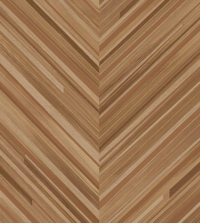 Herringbone Wallpaper by Eijffinger Brown/Copper