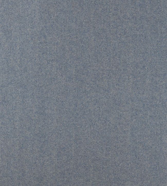 Herringbone Fabric by The Isle Mill Azure