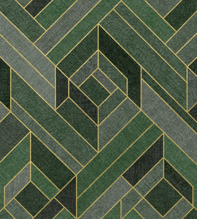 Hexagonal Wallpaper by Coordonne Emerald