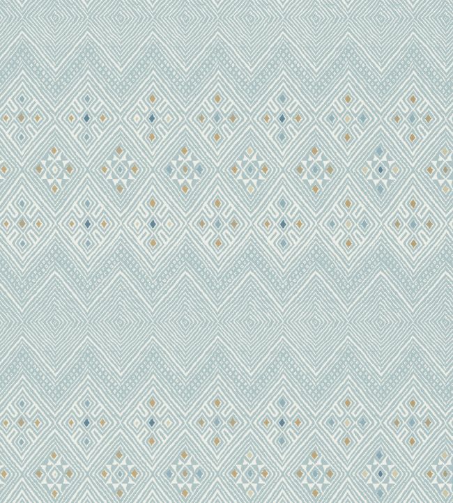 High Plains Wallpaper by Thibaut Spa Blue