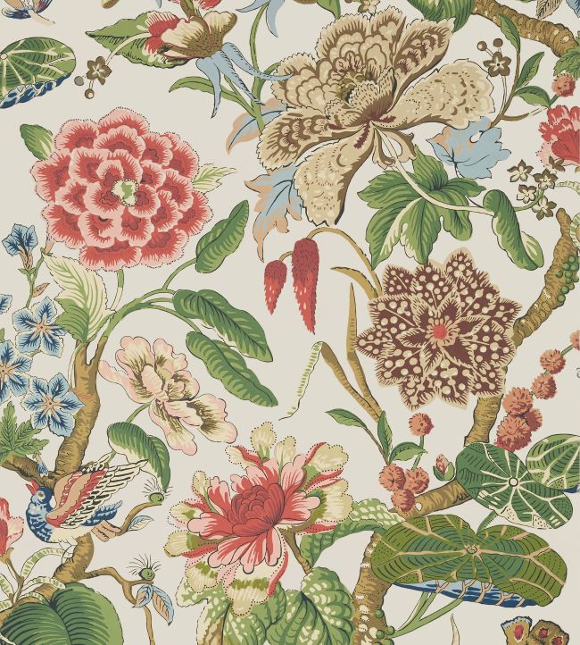 Hill Garden Wallpaper by Thibaut Flax