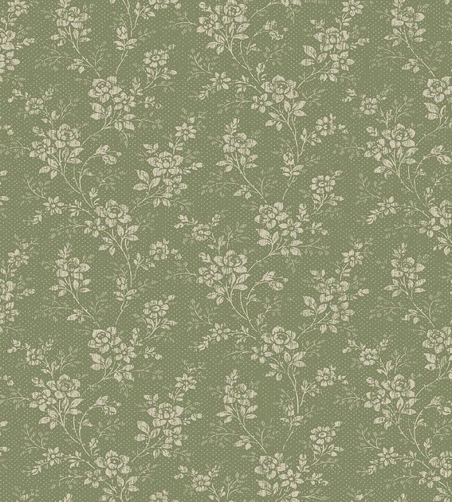 Hip Rose Wallpaper by Borastapeter Green