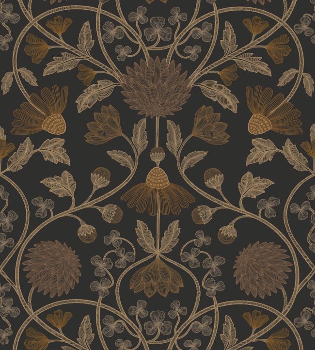 Hippolyte Wallpaper by Casamance Noir/dore