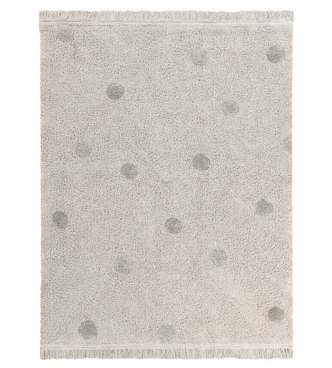 Lorena Canals Hippy Dots Natural rug Olive C-HIDO-OLV Olive