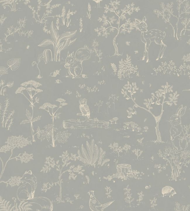 Hollie Wallpaper by Sandberg Misty Blue