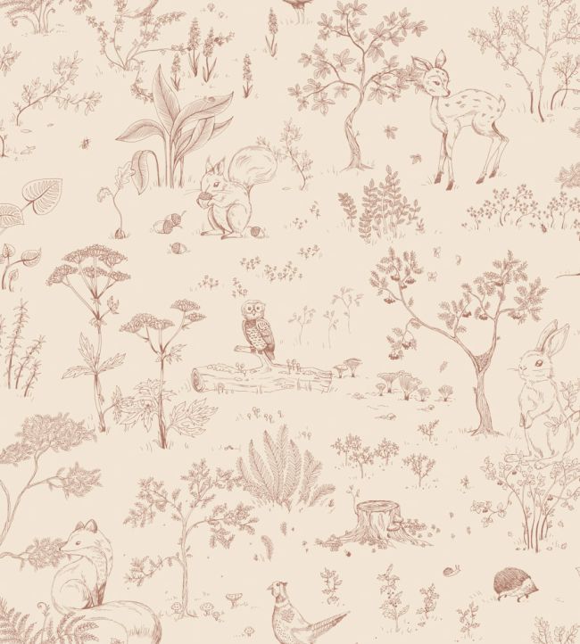 Hollie Wallpaper by Sandberg Terracotta