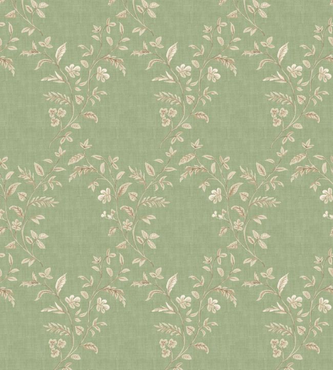 Hollingbourne Trellis Wallpaper by Nina Campbell Olive