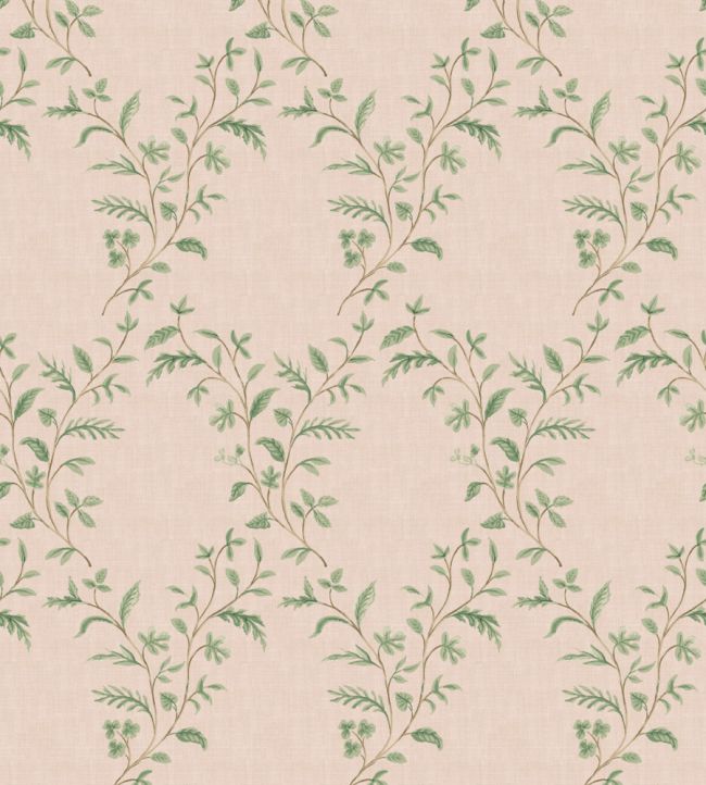 Hollingbourne Trellis Wallpaper by Nina Campbell Pink