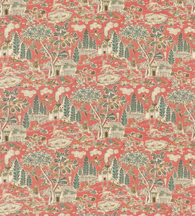 Home Park Fabric by GP & J Baker Old Red