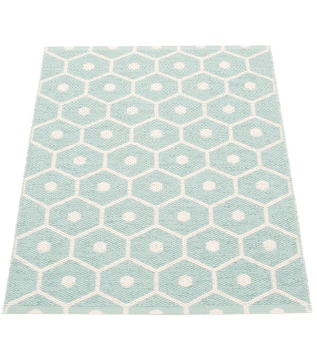 Pappelina Honey rug Pale Turquoise/Vanilla HO1A716 Pale Turquoise/Vanilla