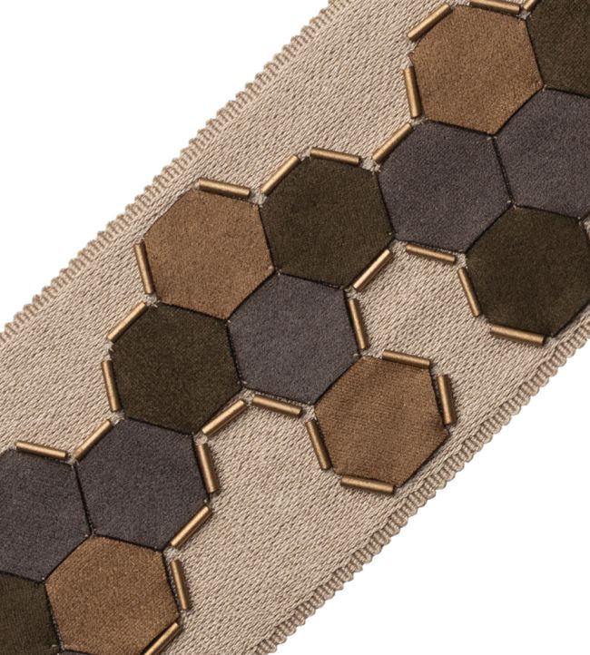 Honeycomb Applique Border Trimming by Samuel & Sons Goldenrod