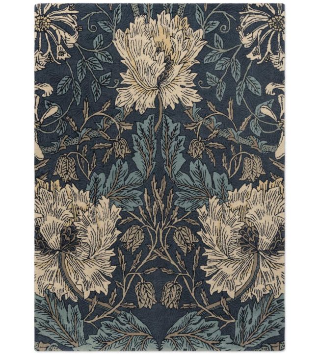 Morris & Co Honeysuckle & Tulip rug Woad/Thyme 130408140200-US Woad/Thyme