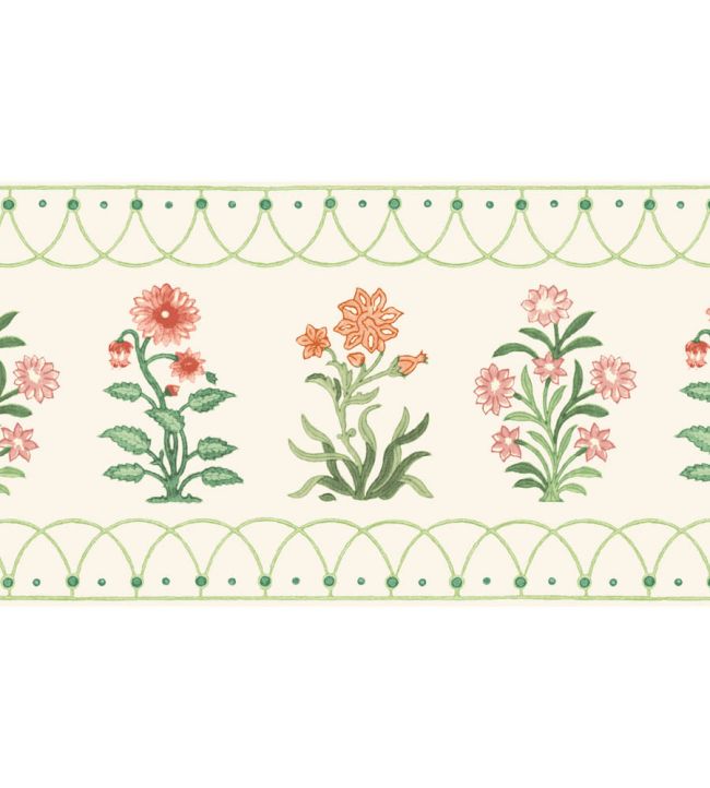 Hoopla Border Wallpaper by DADO Green and Pink