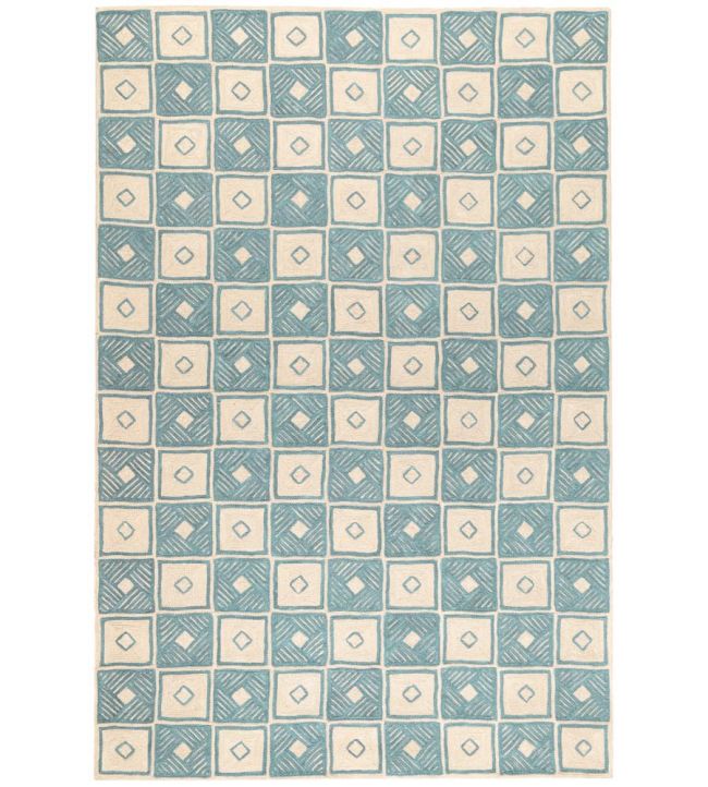 GP & J Baker Hop Scotch rug Aqua BA50061.5.0 Aqua