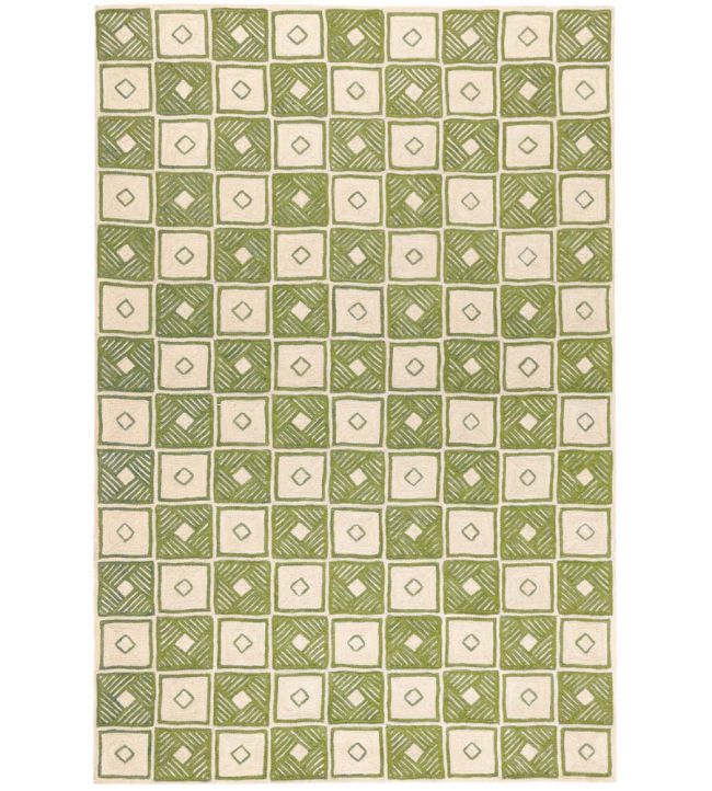 GP & J Baker Hop Scotch rug Green BA50061.3.0 Green