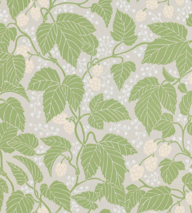 Hops And Glory Wallpaper by Langelid Von Bromssen Leaf Green