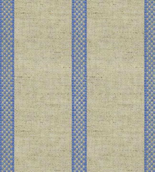 Hopsack Stripe Fabric by Ian Mankin Airforce