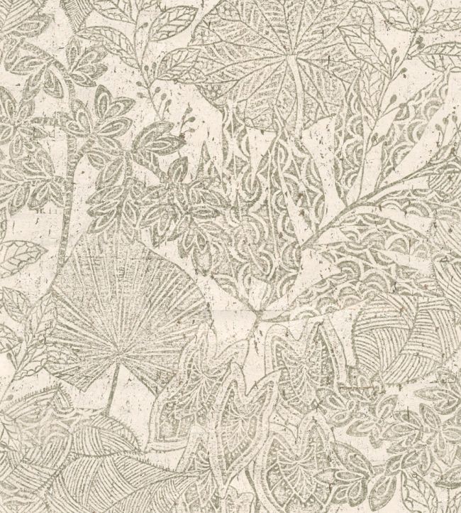 Hortus Wallpaper by Arte Silvery White