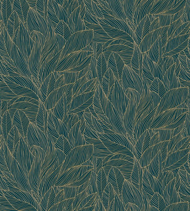 Hosta Wallpaper by Casamance Marine/Dore