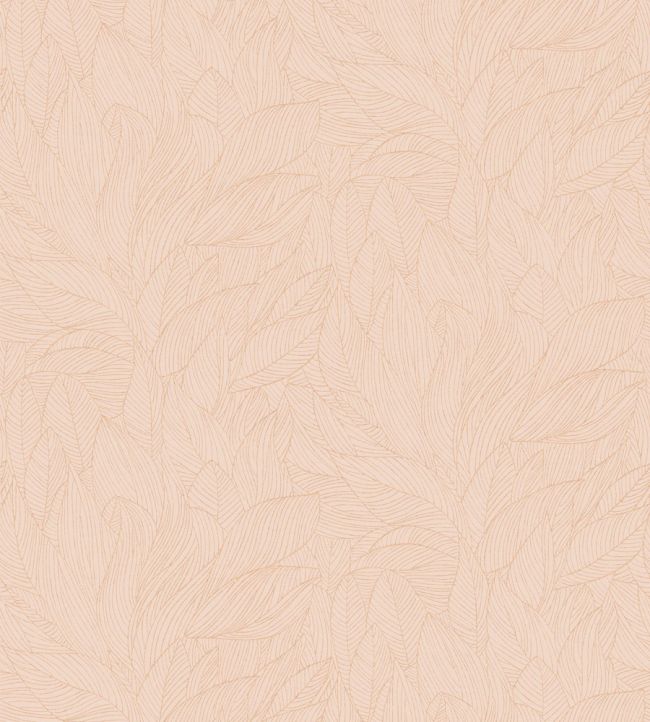 Hosta Wallpaper by Casamance Rose Poudre/Dore