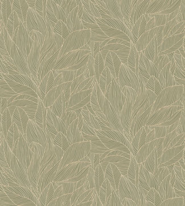 Hosta Wallpaper by Casamance Sauge/Dore