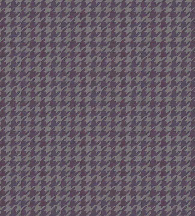 Hounds Tooth Fabric by Arley House Aubergine