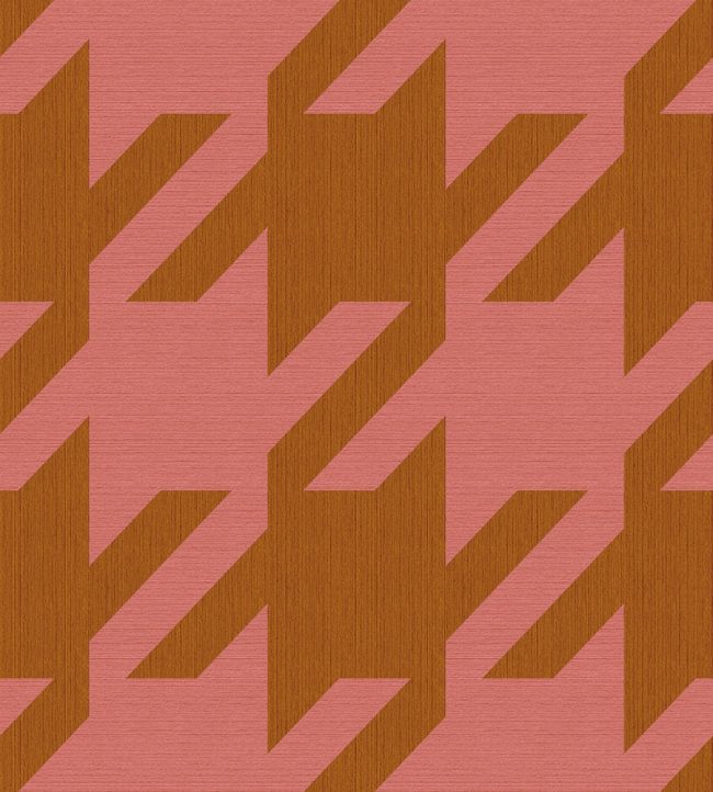 Houndstooth Mural by Eijffinger Pink Camel