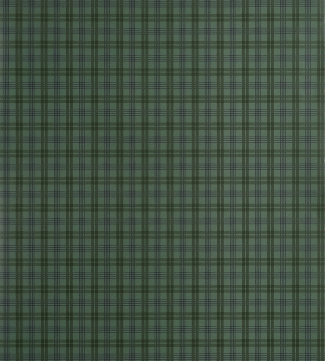 Huntley Plaid Wallpaper by Thibaut Dark Green