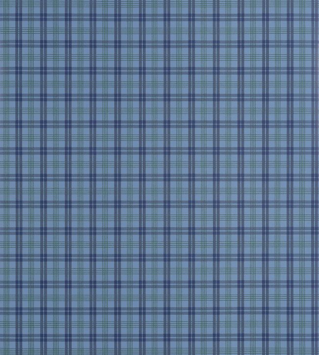 Huntley Plaid Wallpaper by Thibaut Navy