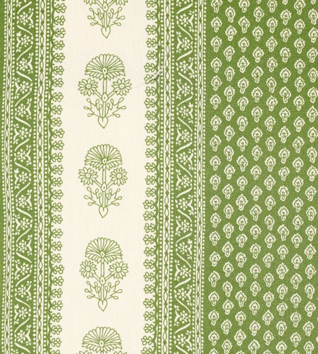 Hyacinth Indoor/Outdoor Fabric by Schumacher Leaf Green