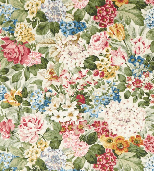 Hydrangea & Rose Fabric in Chintz by Sanderson | Jane Clayton