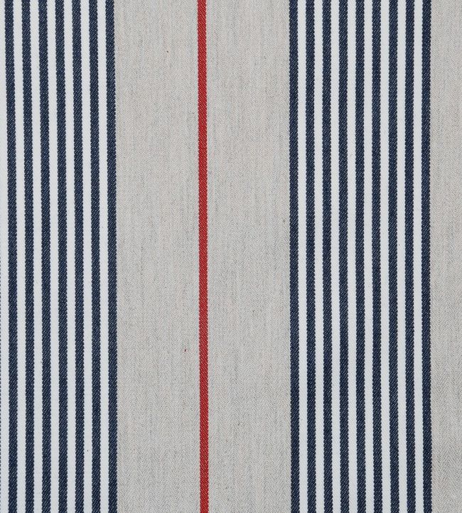 Vintage Stripe 2 Fabric by Ian Mankin Dark Navy