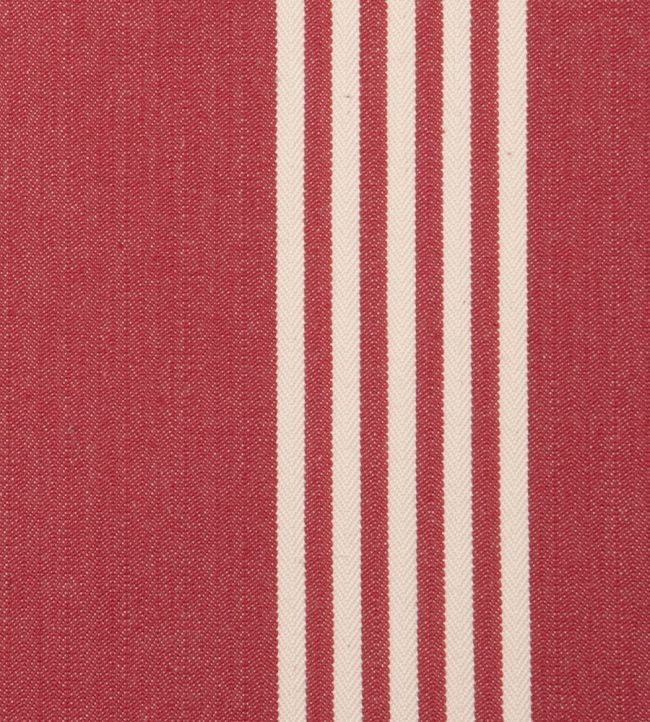 Oxford Stripe Fabric by Ian Mankin Peony