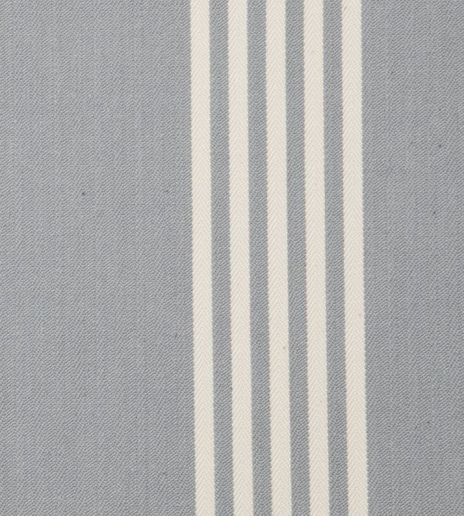 Oxford Stripe Fabric by Ian Mankin Silver