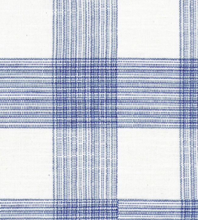 Hemsby Check Fabric by Ian Mankin Cobalt