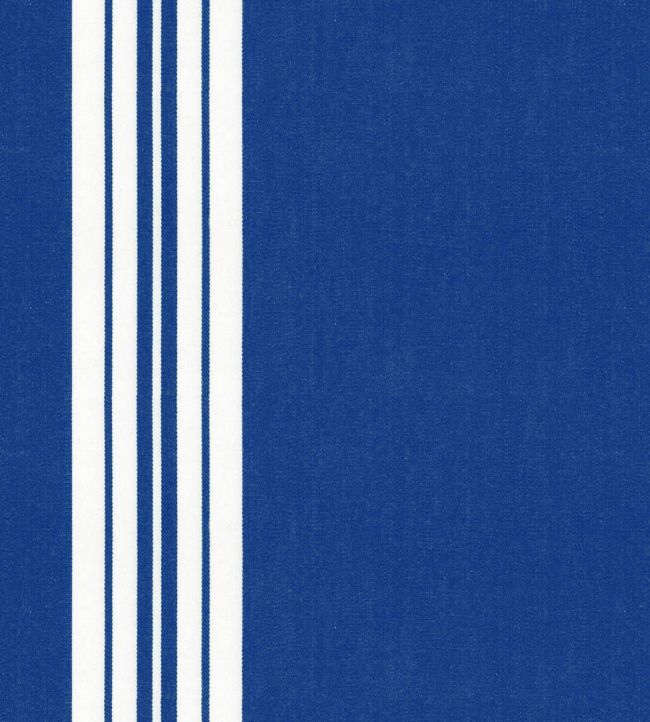 Lytham Stripe Fabric by Ian Mankin Cobalt