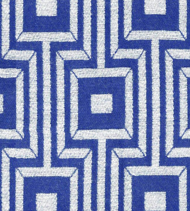 Maze Fabric by Ian Mankin Cobalt