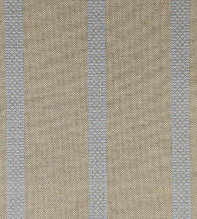 Hopsack Stripe Fabric by Ian Mankin Bluebell