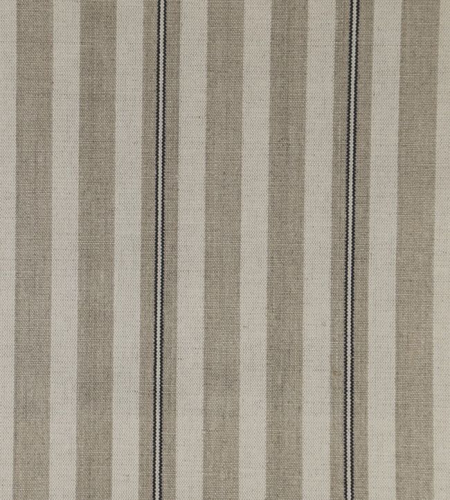 Spencer Stripe 2 Fabric by Ian Mankin Black
