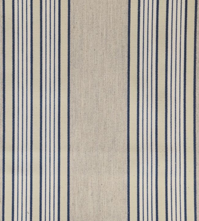 Vintage Stripe 1 Fabric by Ian Mankin Navy