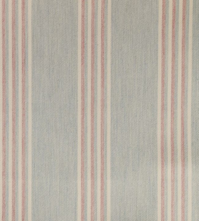 Henley Stripe Fabric by Ian Mankin Mint/Pink