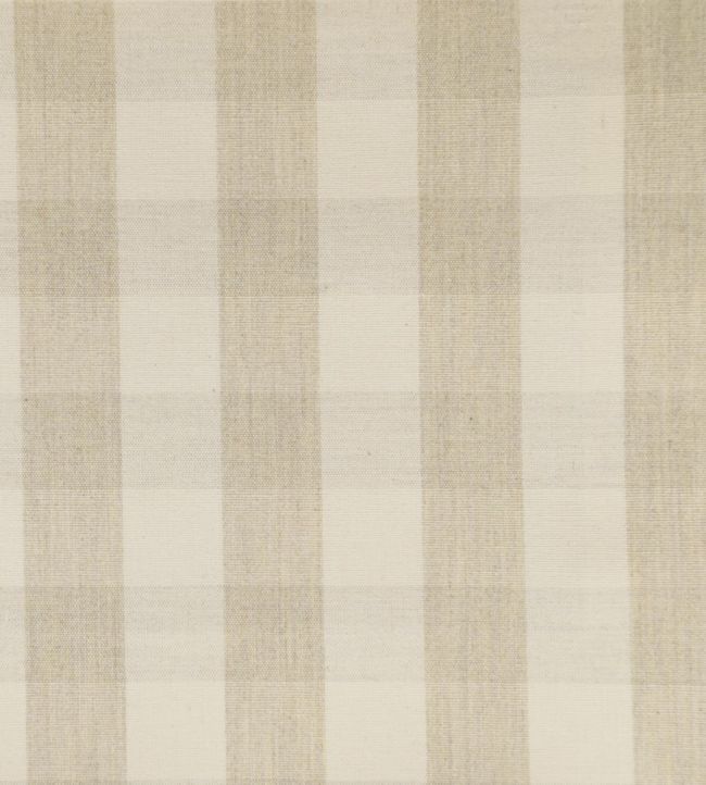 Suffolk Check Large Fabric by Ian Mankin Cream