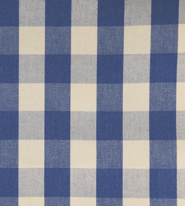 Suffolk Check Large Fabric by Ian Mankin Indigo