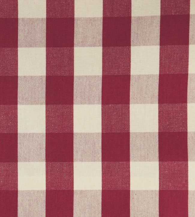 Suffolk Check Large Fabric by Ian Mankin Peony