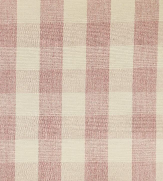 Suffolk Check Large Fabric by Ian Mankin Pink