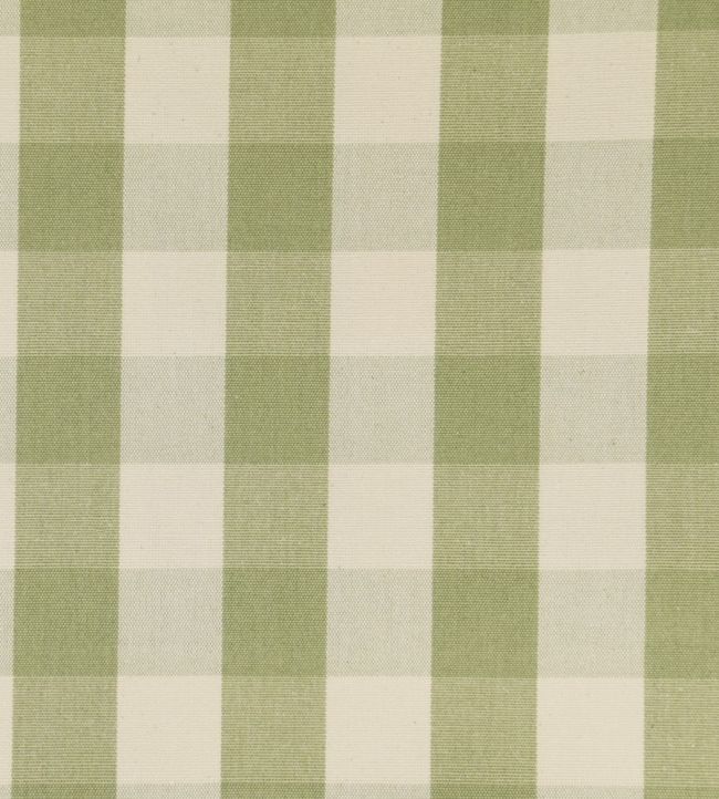 Suffolk Check Large Fabric by Ian Mankin Sage